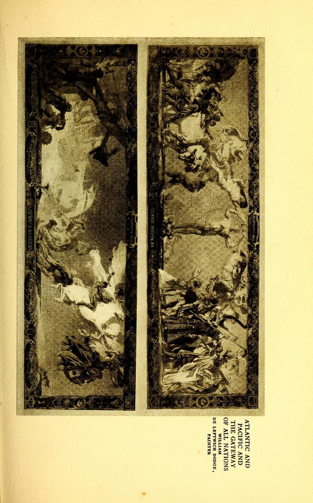 An illustration from The art of the exposition : personal impressions of the architecture, sculpture, mural decorations, color scheme & other aesthetic aspects of the Panama-Pacific International Exposition, 1915, leaf 125