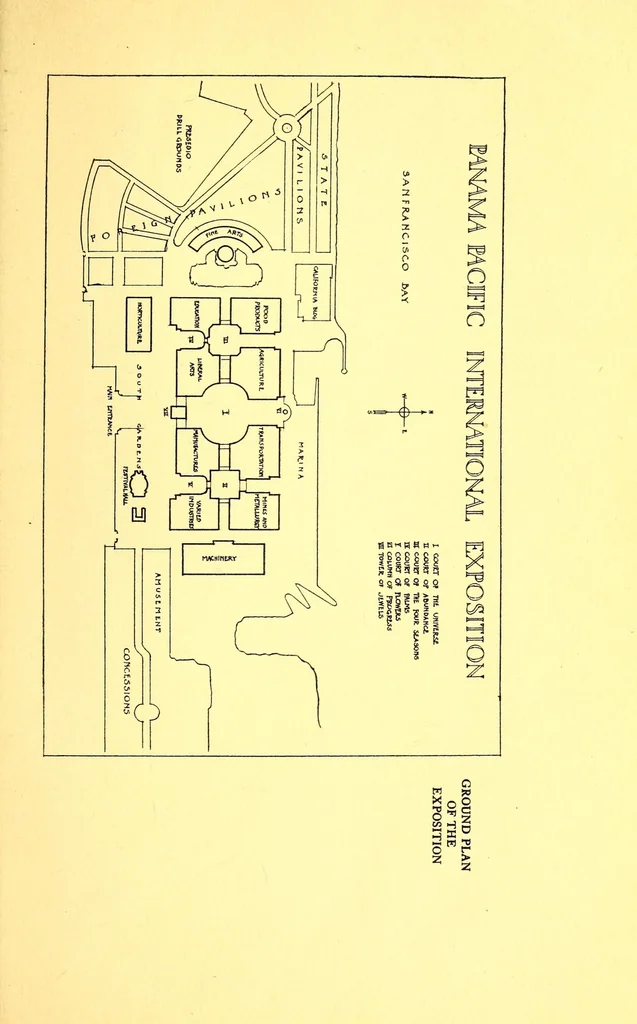 An illustration from The art of the exposition : personal impressions of the architecture, sculpture, mural decorations, color scheme & other aesthetic aspects of the Panama-Pacific International Exposition, 1915, leaf 175