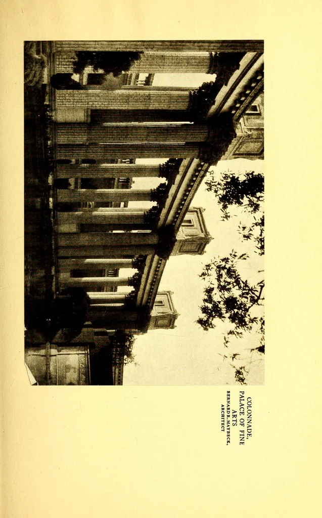 An illustration from The art of the exposition : personal impressions of the architecture, sculpture, mural decorations, color scheme & other aesthetic aspects of the Panama-Pacific International Exposition, 1915, leaf 61