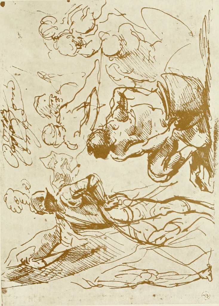 An illustration from The art of the great masters, as exemplified by drawings in the collection of Émile Wauters, membre de l'Académie royale de Belgique, 1913, leaf 114