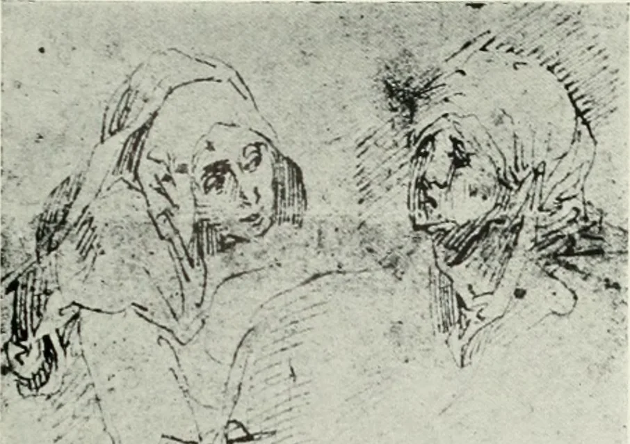 An illustration from The art of the great masters, as exemplified by drawings in the collection of Émile Wauters, membre de l'Académie royale de Belgique, 1913, leaf 136