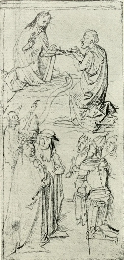 An illustration from The art of the great masters, as exemplified by drawings in the collection of Émile Wauters, membre de l'Académie royale de Belgique, 1913, leaf 141