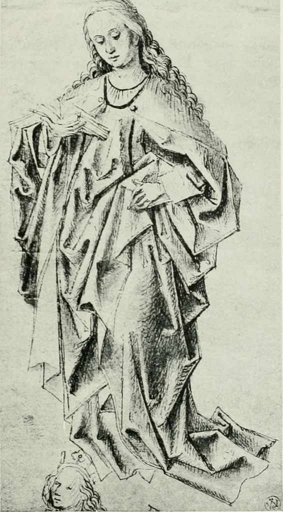 An illustration from The art of the great masters, as exemplified by drawings in the collection of Émile Wauters, membre de l'Académie royale de Belgique, 1913, leaf 154