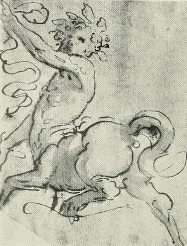 An illustration from The art of the great masters, as exemplified by drawings in the collection of Émile Wauters, membre de l'Académie royale de Belgique, 1913, leaf 165