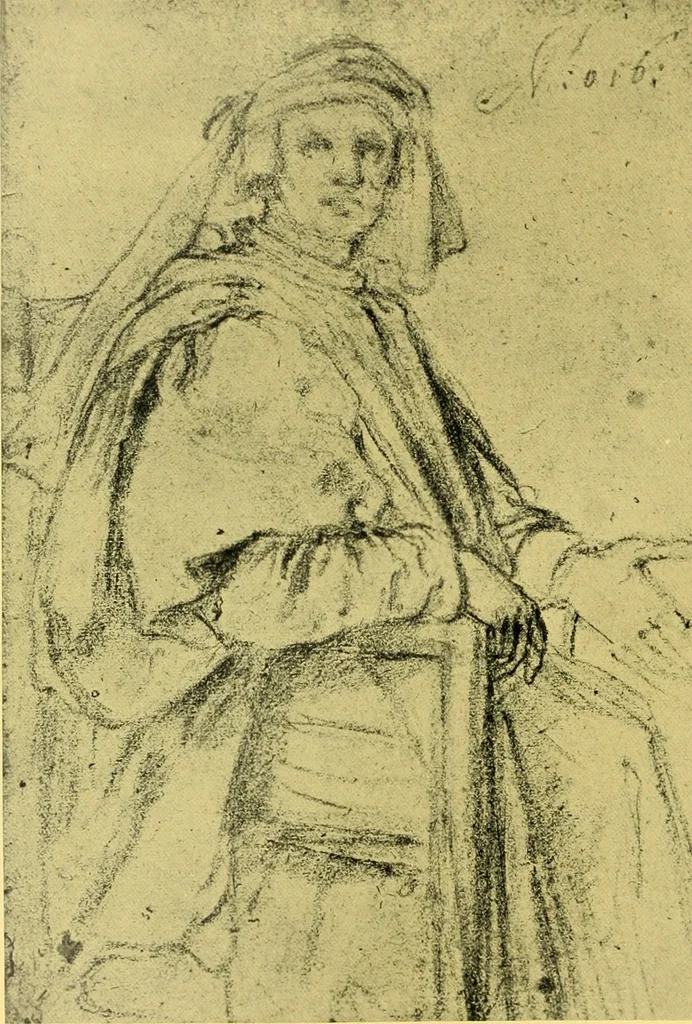 An illustration from The art of the great masters, as exemplified by drawings in the collection of Émile Wauters, membre de l'Académie royale de Belgique, 1913, leaf 187