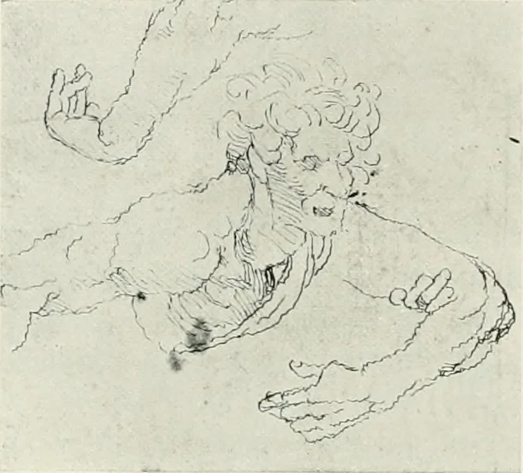 An illustration from The art of the great masters, as exemplified by drawings in the collection of Émile Wauters, membre de l'Académie royale de Belgique, 1913, leaf 195
