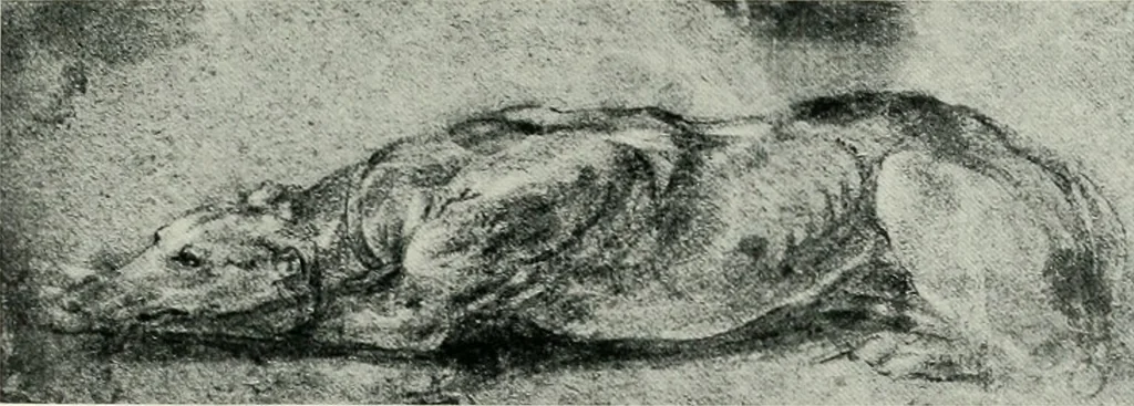 An illustration from The art of the great masters, as exemplified by drawings in the collection of Émile Wauters, membre de l'Académie royale de Belgique, 1913, leaf 204