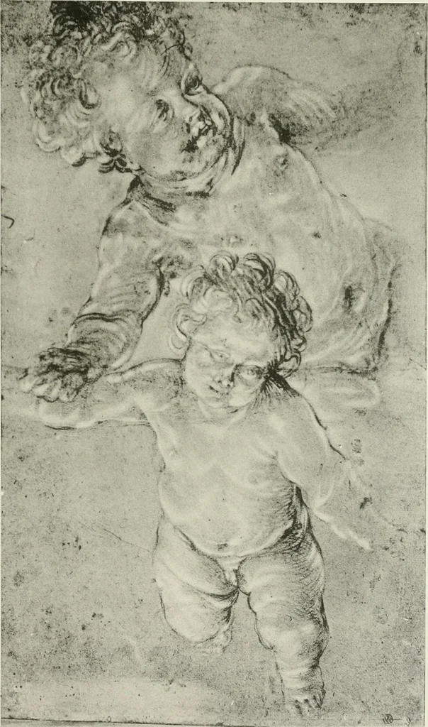 An illustration from The art of the great masters, as exemplified by drawings in the collection of Émile Wauters, membre de l'Académie royale de Belgique, 1913, leaf 208
