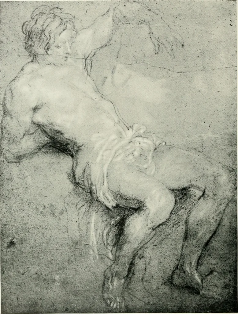An illustration from The art of the great masters, as exemplified by drawings in the collection of Émile Wauters, membre de l'Académie royale de Belgique, 1913, leaf 231