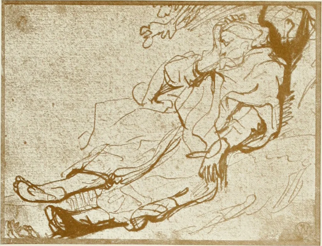 An illustration from The art of the great masters, as exemplified by drawings in the collection of Émile Wauters, membre de l'Académie royale de Belgique, 1913, leaf 244
