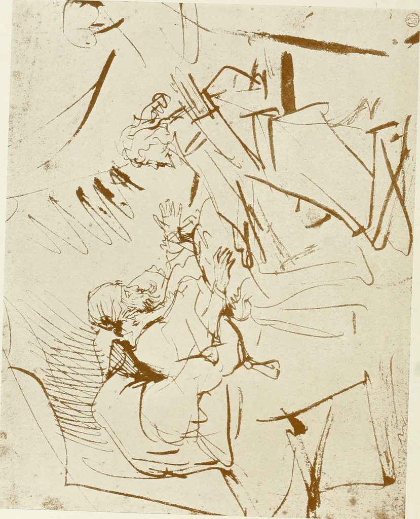 An illustration from The art of the great masters, as exemplified by drawings in the collection of Émile Wauters, membre de l'Académie royale de Belgique, 1913, leaf 257