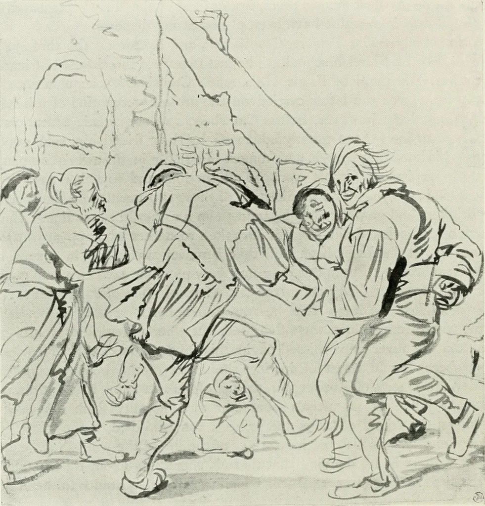 An illustration from The art of the great masters, as exemplified by drawings in the collection of Émile Wauters, membre de l'Académie royale de Belgique, 1913, leaf 263