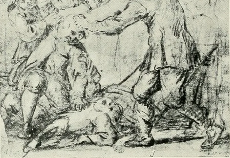 An illustration from The art of the great masters, as exemplified by drawings in the collection of Émile Wauters, membre de l'Académie royale de Belgique, 1913, leaf 265