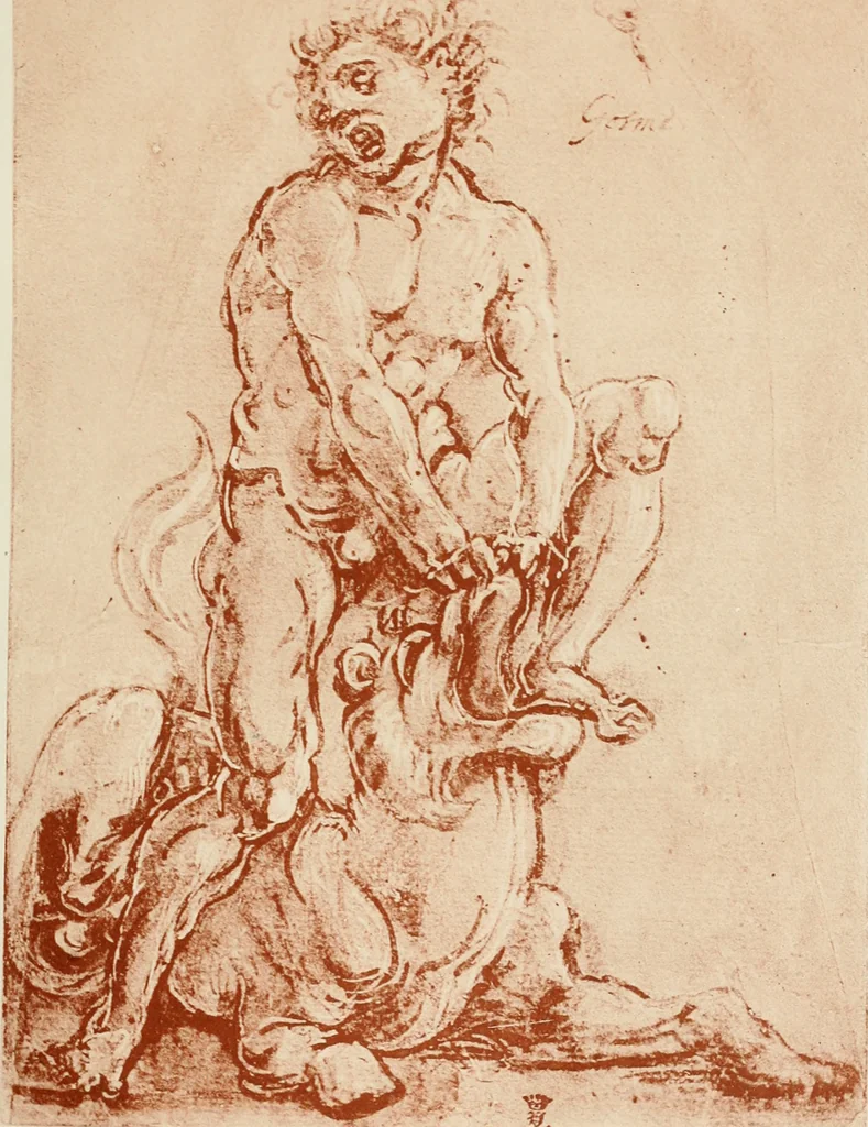 An illustration from The art of the great masters, as exemplified by drawings in the collection of Émile Wauters, membre de l'Académie royale de Belgique, 1913, leaf 28