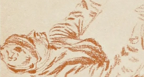 An illustration from The art of the great masters, as exemplified by drawings in the collection of Émile Wauters, membre de l'Académie royale de Belgique, 1913, leaf 288