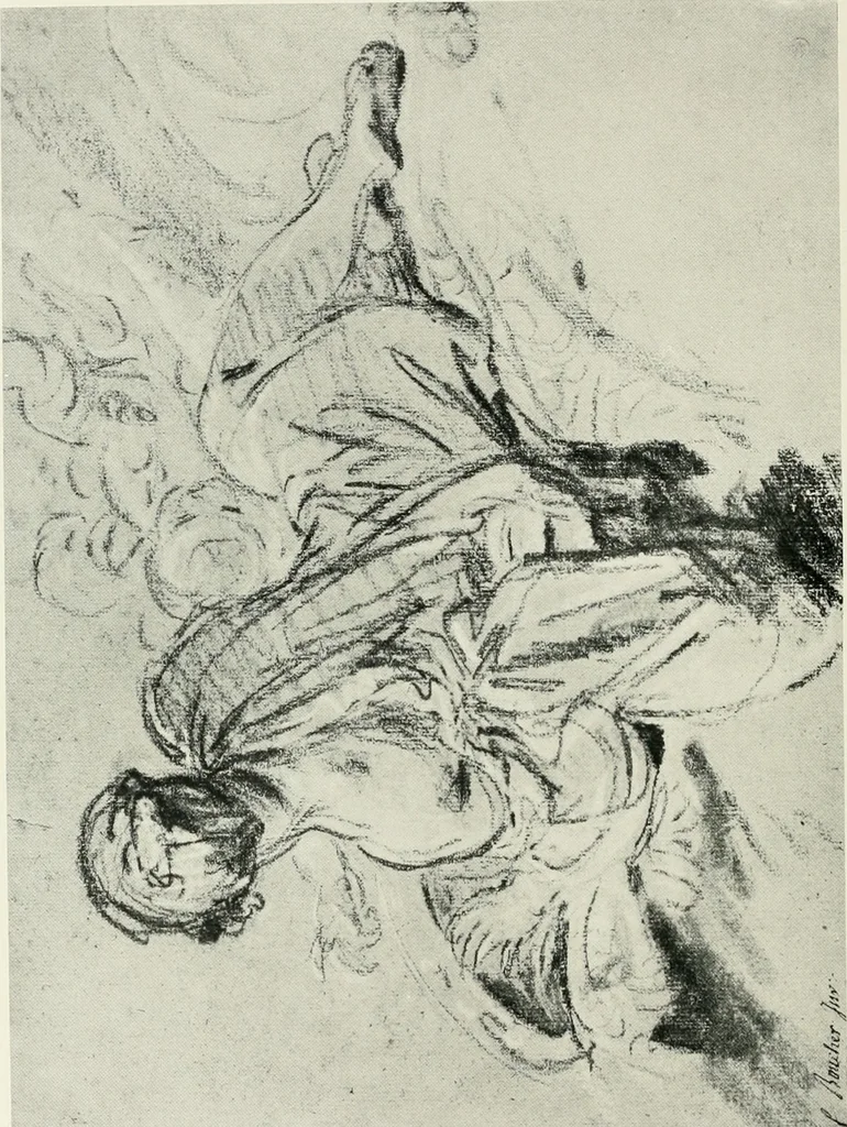 An illustration from The art of the great masters, as exemplified by drawings in the collection of Émile Wauters, membre de l'Académie royale de Belgique, 1913, leaf 299