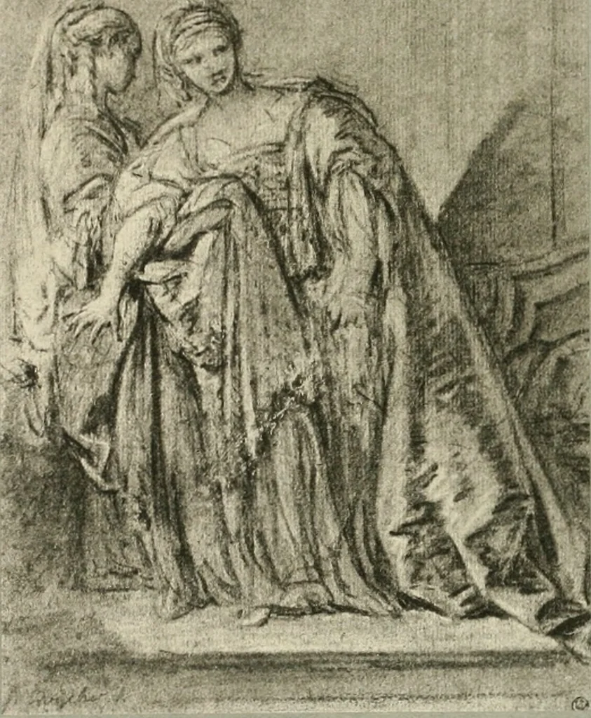 An illustration from The art of the great masters, as exemplified by drawings in the collection of Émile Wauters, membre de l'Académie royale de Belgique, 1913, leaf 302