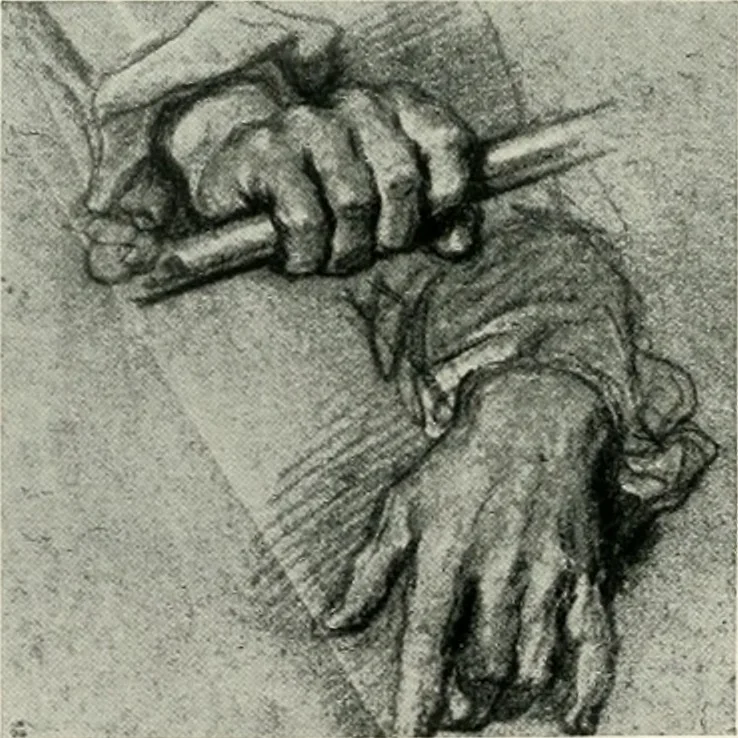 An illustration from The art of the great masters, as exemplified by drawings in the collection of Émile Wauters, membre de l'Académie royale de Belgique, 1913, leaf 309