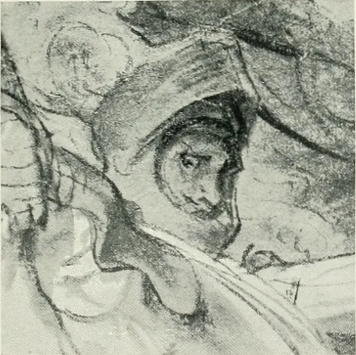 An illustration from The art of the great masters, as exemplified by drawings in the collection of Émile Wauters, membre de l'Académie royale de Belgique, 1913, leaf 318