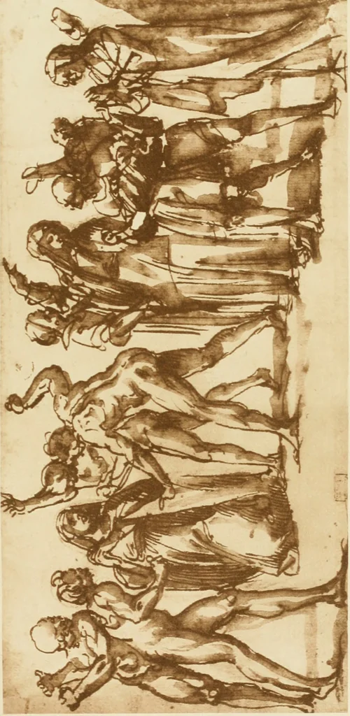 An illustration from The art of the great masters, as exemplified by drawings in the collection of Émile Wauters, membre de l'Académie royale de Belgique, 1913, leaf 32