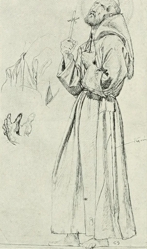 An illustration from The art of the great masters, as exemplified by drawings in the collection of Émile Wauters, membre de l'Académie royale de Belgique, 1913, leaf 329
