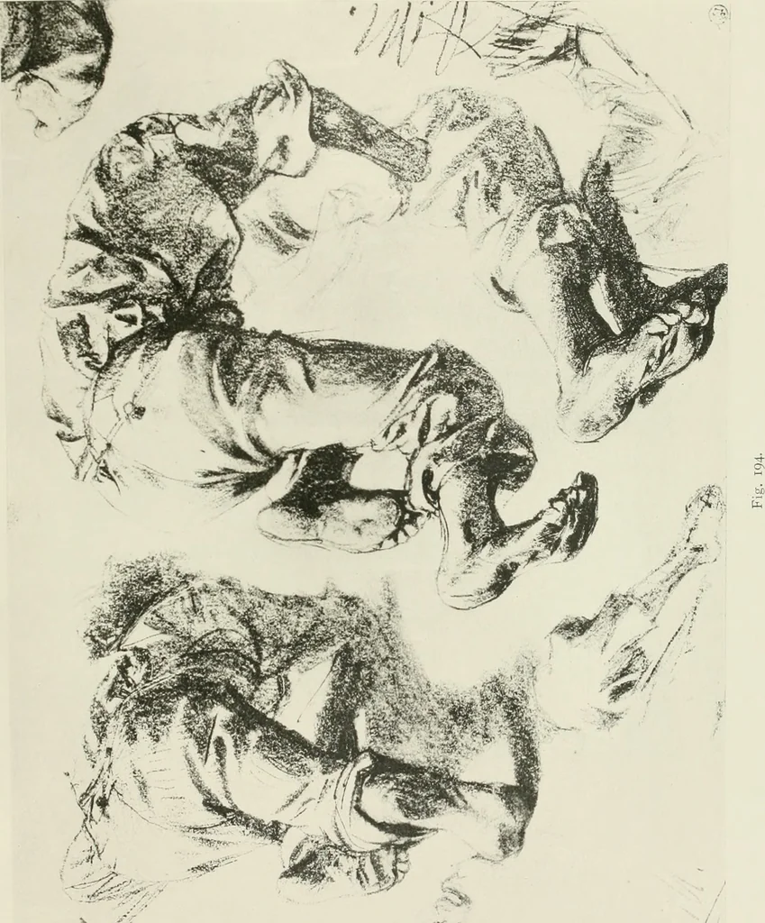 An illustration from The art of the great masters, as exemplified by drawings in the collection of Émile Wauters, membre de l'Académie royale de Belgique, 1913, leaf 332