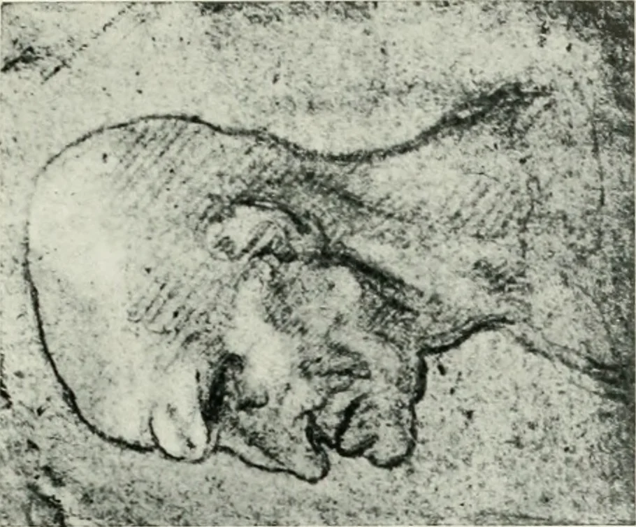 An illustration from The art of the great masters, as exemplified by drawings in the collection of Émile Wauters, membre de l'Académie royale de Belgique, 1913, leaf 52