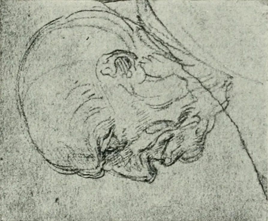 An illustration from The art of the great masters, as exemplified by drawings in the collection of Émile Wauters, membre de l'Académie royale de Belgique, 1913, leaf 52