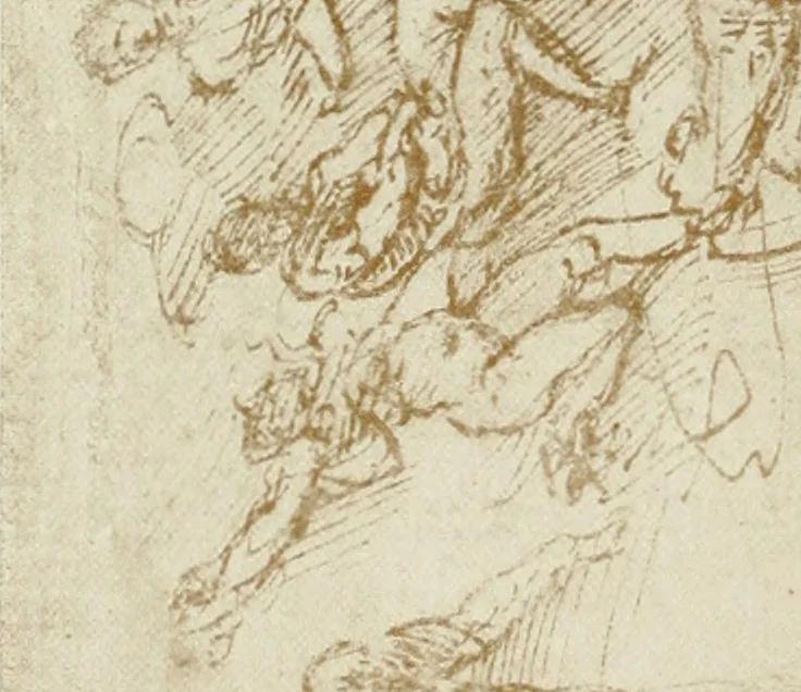 An illustration from The art of the great masters, as exemplified by drawings in the collection of Émile Wauters, membre de l'Académie royale de Belgique, 1913, leaf 55