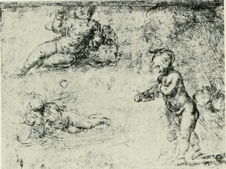 An illustration from The art of the great masters, as exemplified by drawings in the collection of Émile Wauters, membre de l'Académie royale de Belgique, 1913, leaf 57