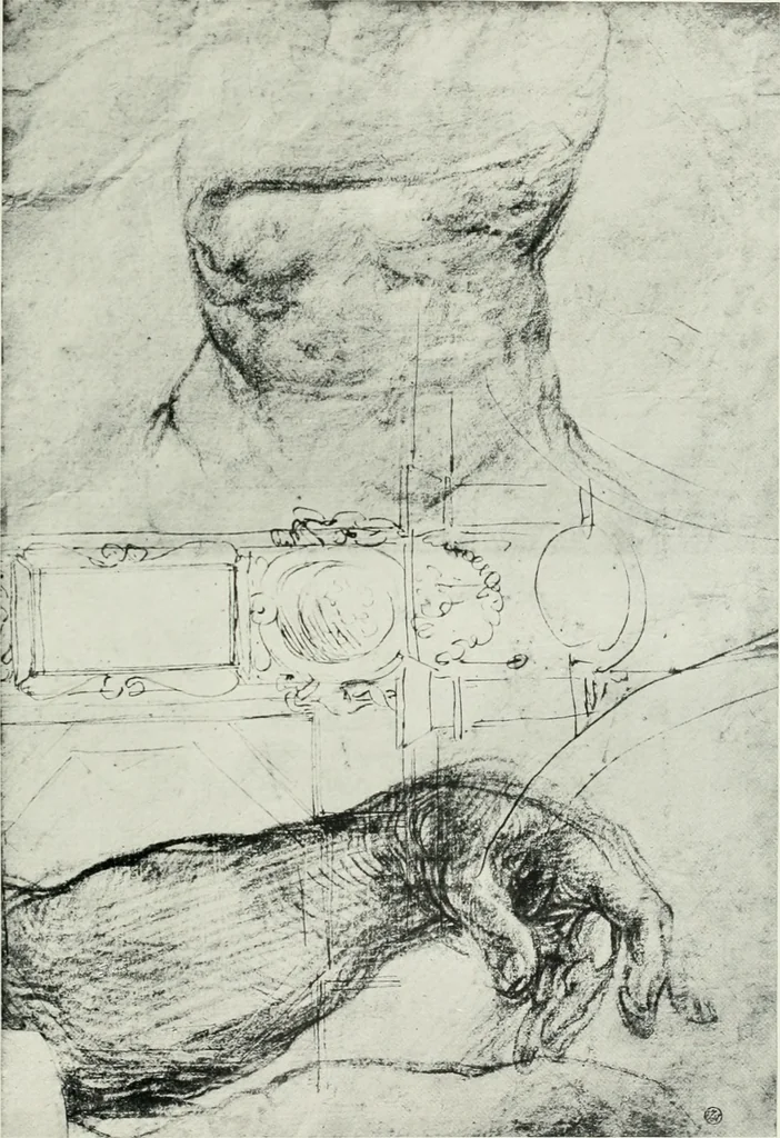 An illustration from The art of the great masters, as exemplified by drawings in the collection of Émile Wauters, membre de l'Académie royale de Belgique, 1913, leaf 64