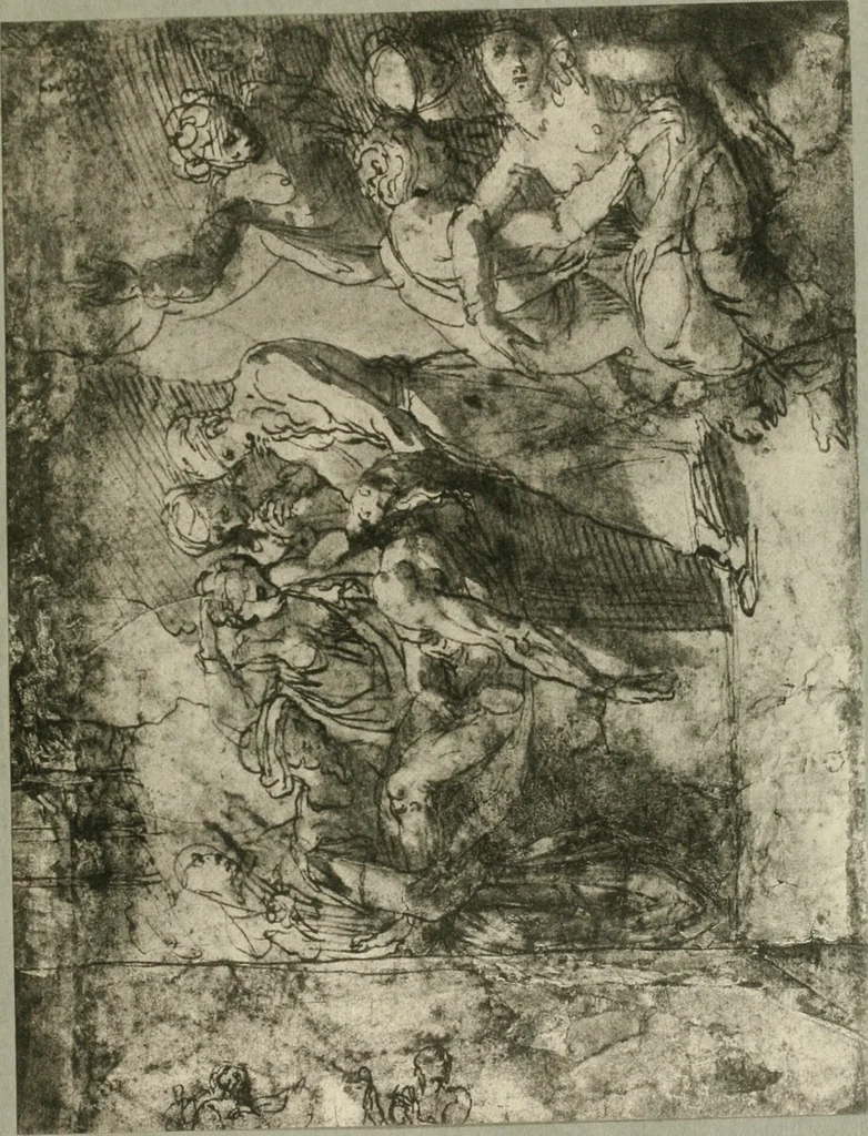 An illustration from The art of the great masters, as exemplified by drawings in the collection of Émile Wauters, membre de l'Académie royale de Belgique, 1913, leaf 80