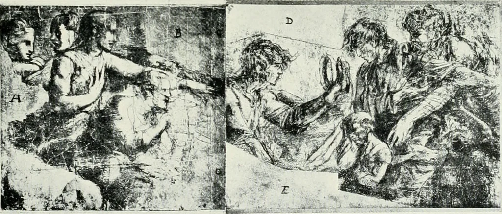 An illustration from The art of the great masters, as exemplified by drawings in the collection of Émile Wauters, membre de l'Académie royale de Belgique, 1913, leaf 88