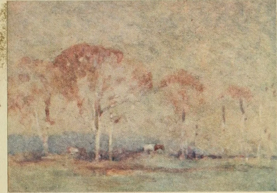 An illustration from The art of J. J. Hilder, 1918, leaf 108