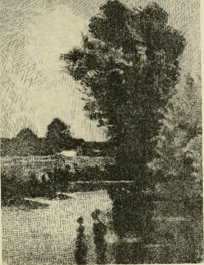 An illustration from The art of J. J. Hilder, 1918, leaf 122
