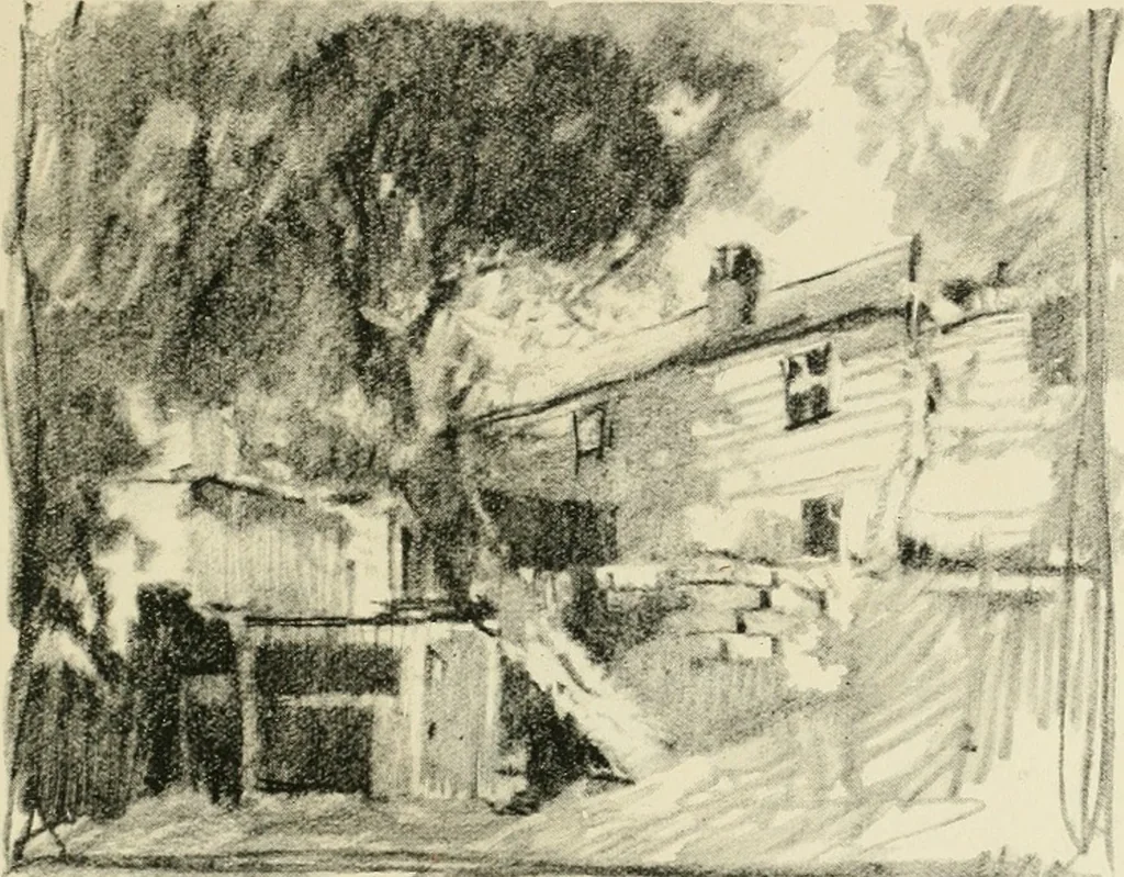 An illustration from The art of J. J. Hilder, 1918, leaf 144