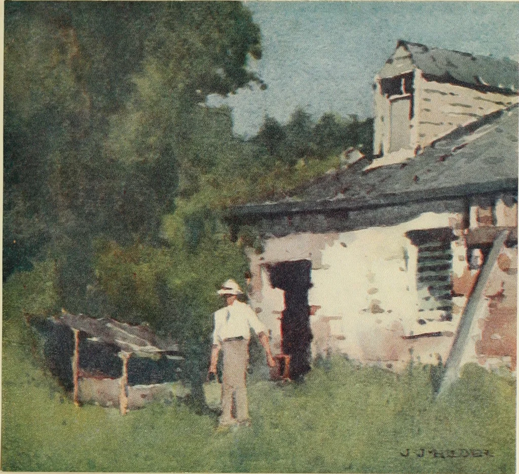 An illustration from The art of J. J. Hilder, 1918, leaf 20