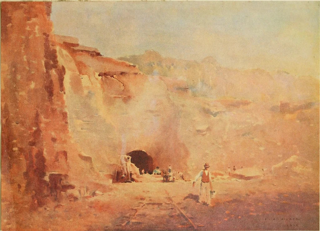 An illustration from The art of J. J. Hilder, 1918, leaf 44