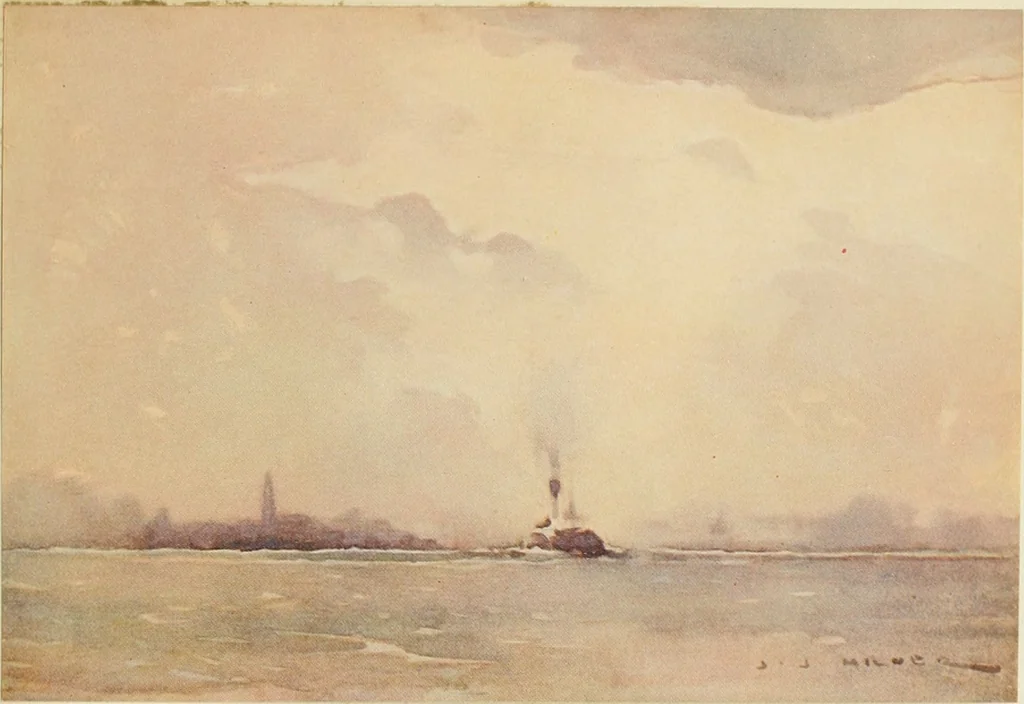 An illustration from The art of J. J. Hilder, 1918, leaf 46