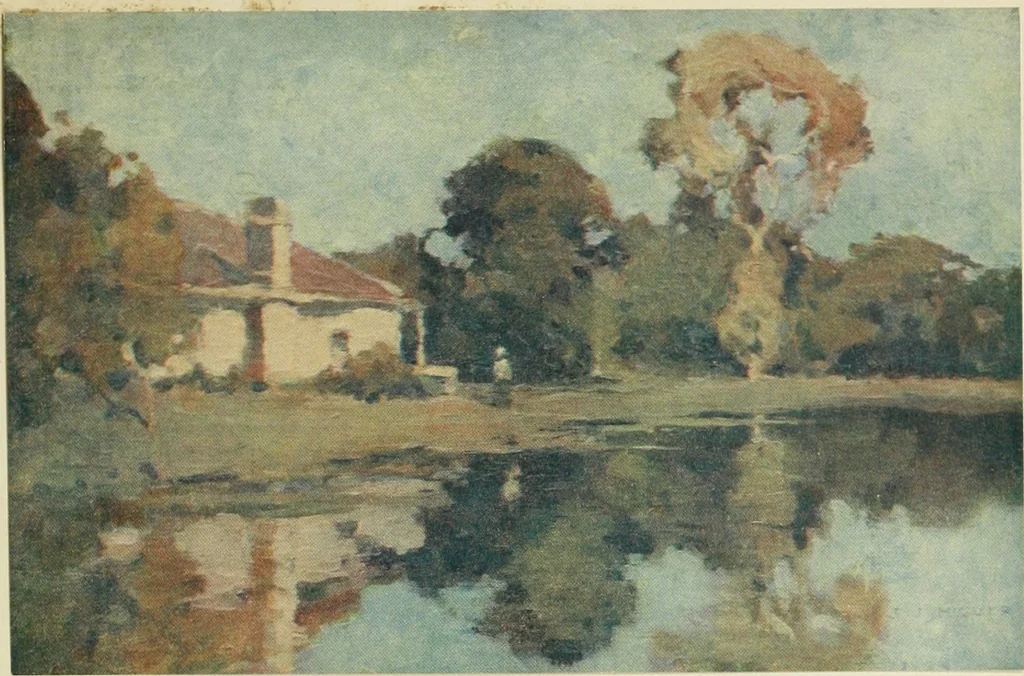 An illustration from The art of J. J. Hilder, 1918, leaf 56