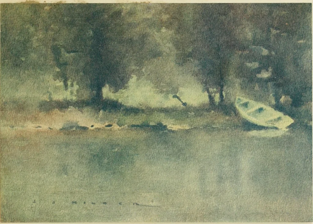 An illustration from The art of J. J. Hilder, 1918, leaf 60