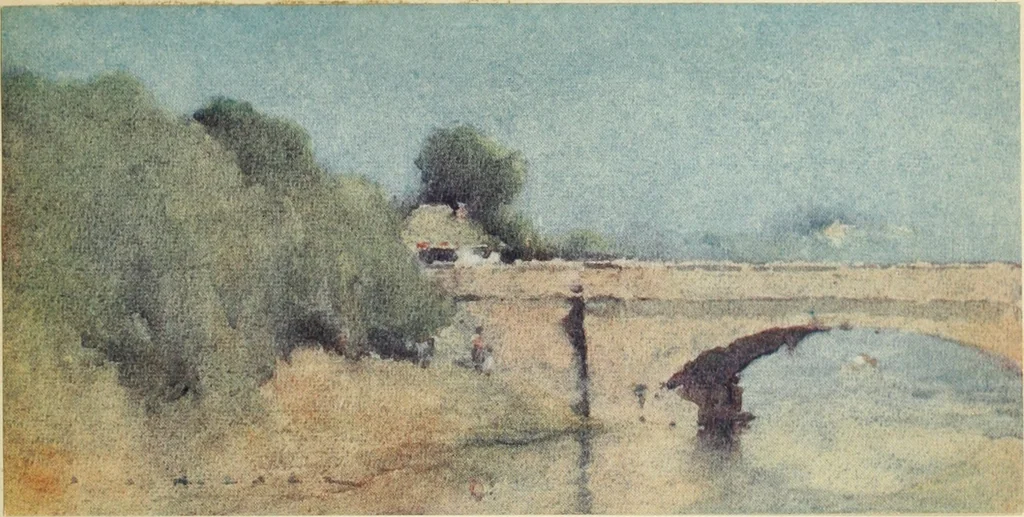 An illustration from The art of J. J. Hilder, 1918, leaf 66