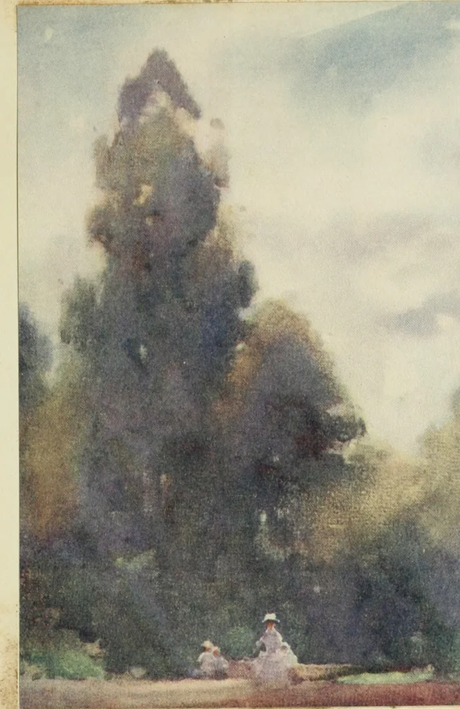 An illustration from The art of J. J. Hilder, 1918, leaf 70