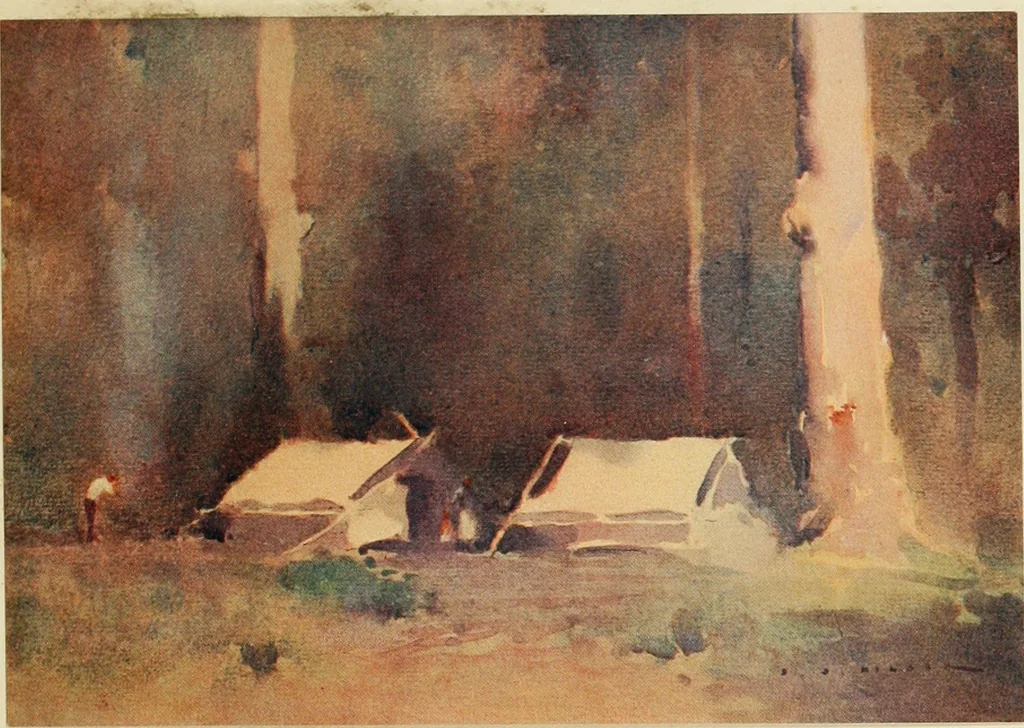An illustration from The art of J. J. Hilder, 1918, leaf 74