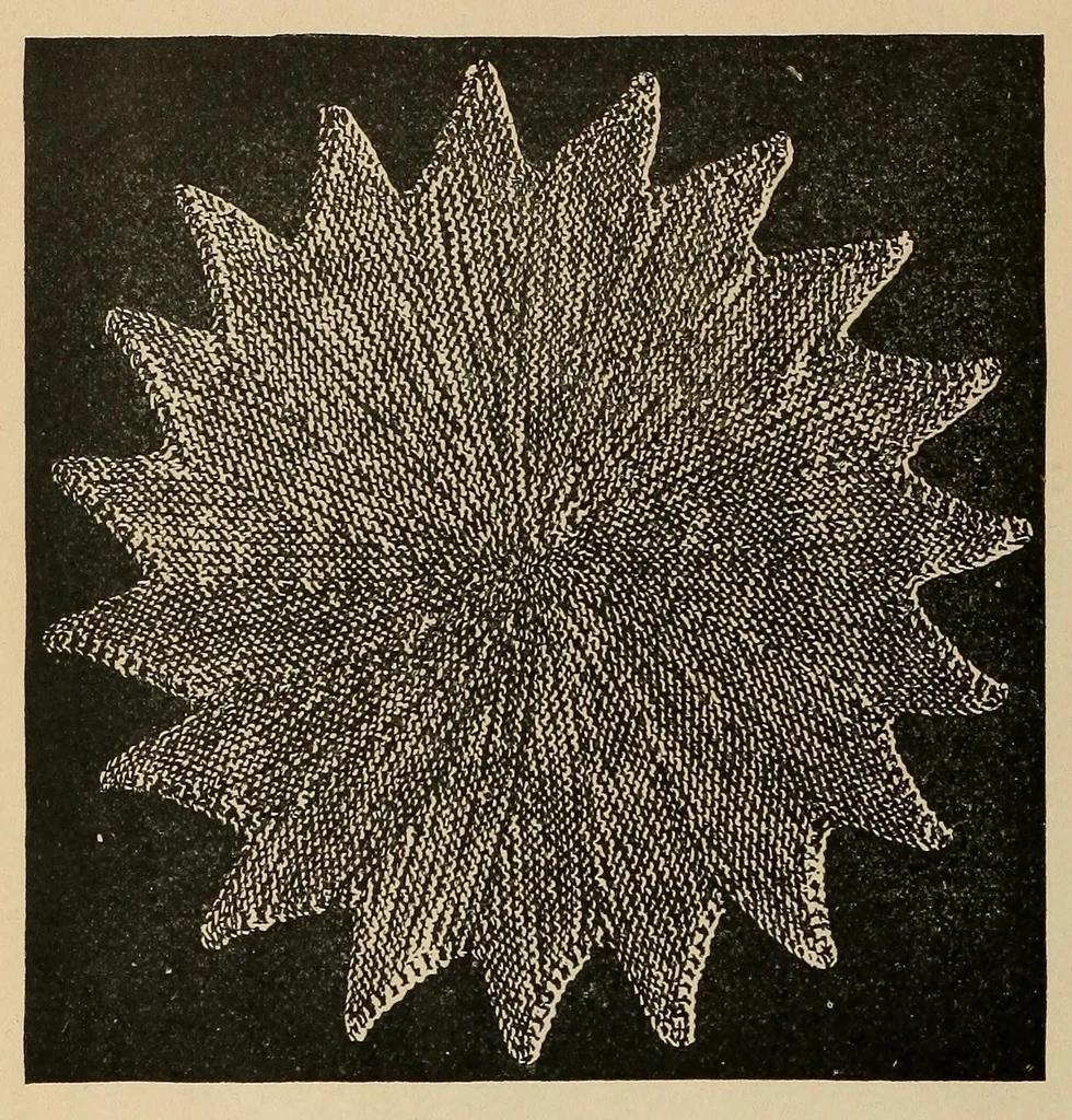 An illustration from The Art of knitting, 1892, leaf 106