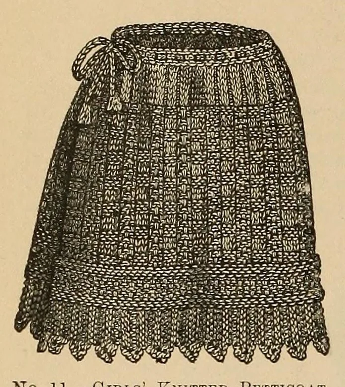An illustration from The Art of knitting, 1892, leaf 124