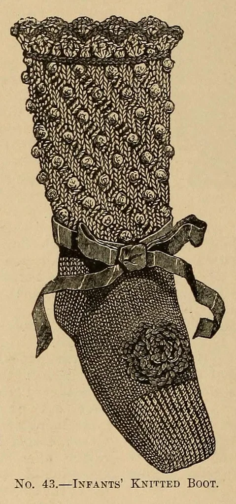 An illustration from The Art of knitting, 1892, leaf 140