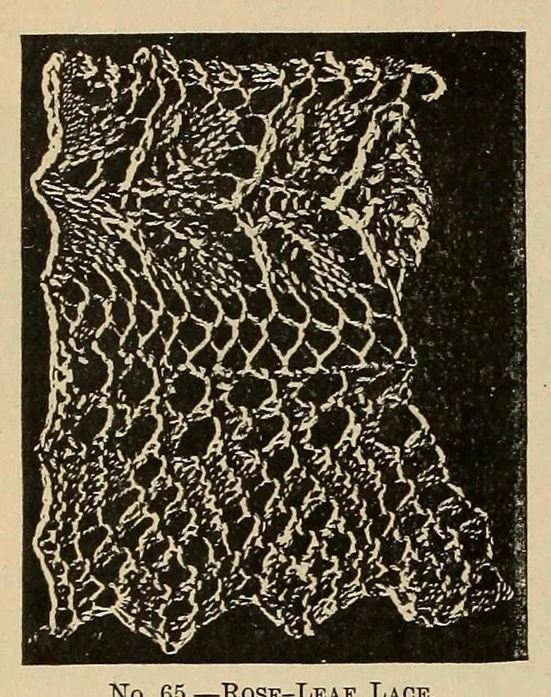 An illustration from The Art of knitting, 1892, leaf 54