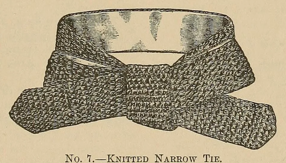 An illustration from The Art of knitting, 1892, leaf 93
