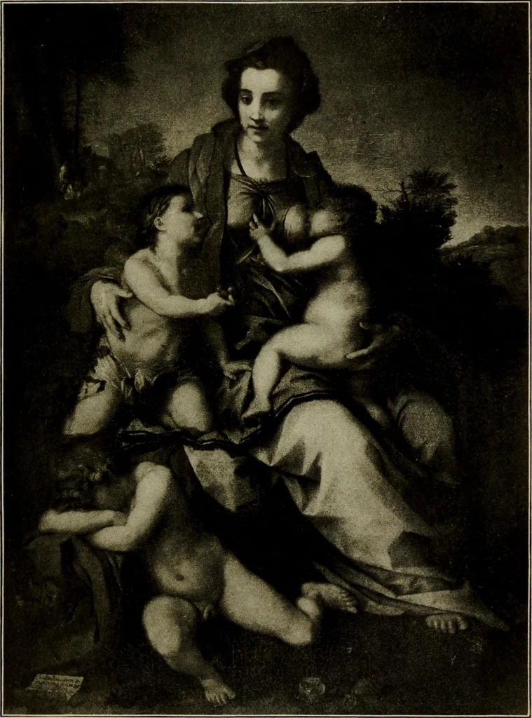 An illustration from The art of the Louvre, containing a brief history of the palace and of its collection of paintings, as well as descriptions and criticism of many of the principal pictures and their artists, 1905, leaf 120